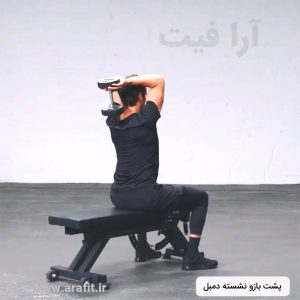 پشت بازو نشسته دمبل